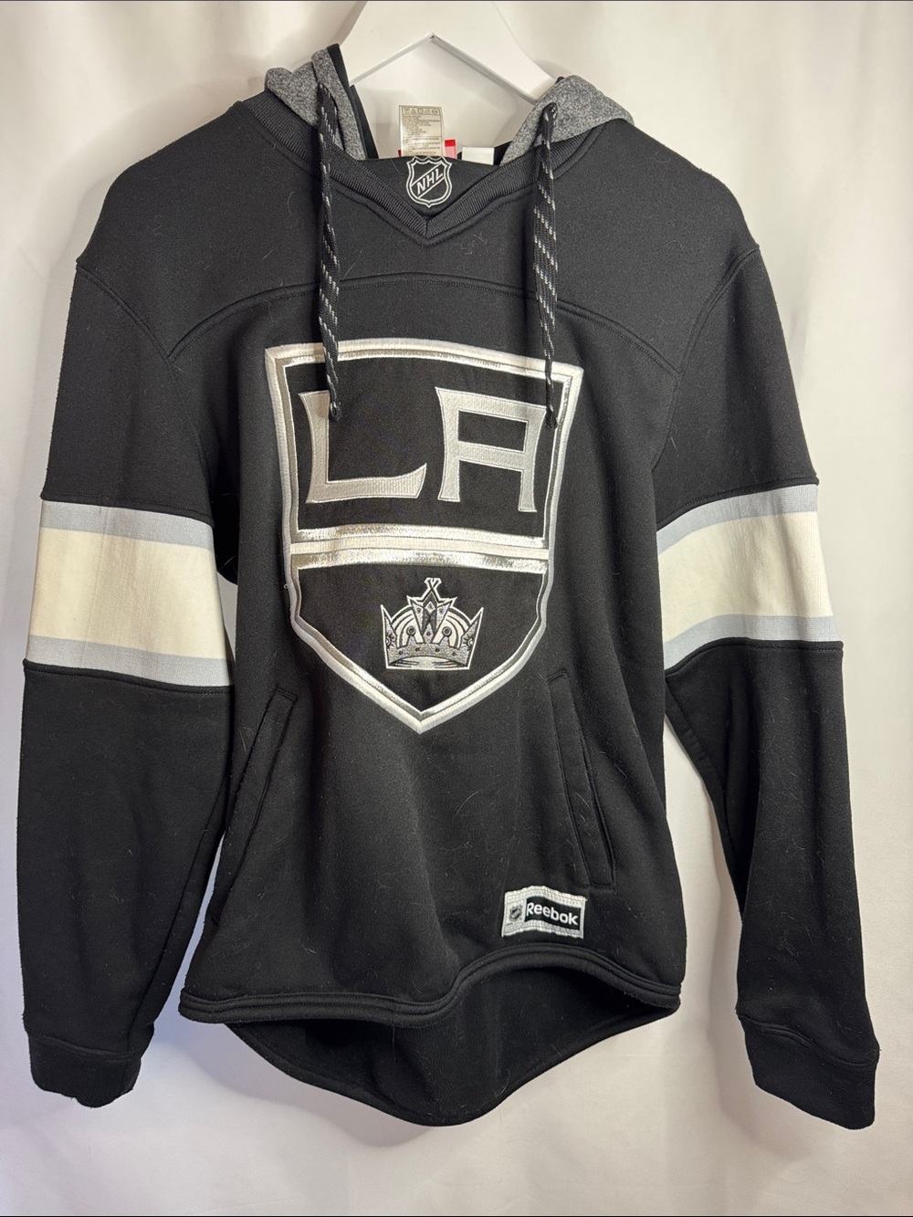 Reebok Black & Gray Los Angeles Kings Hooded Pullover adult generous medium